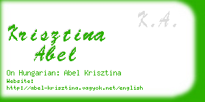 krisztina abel business card